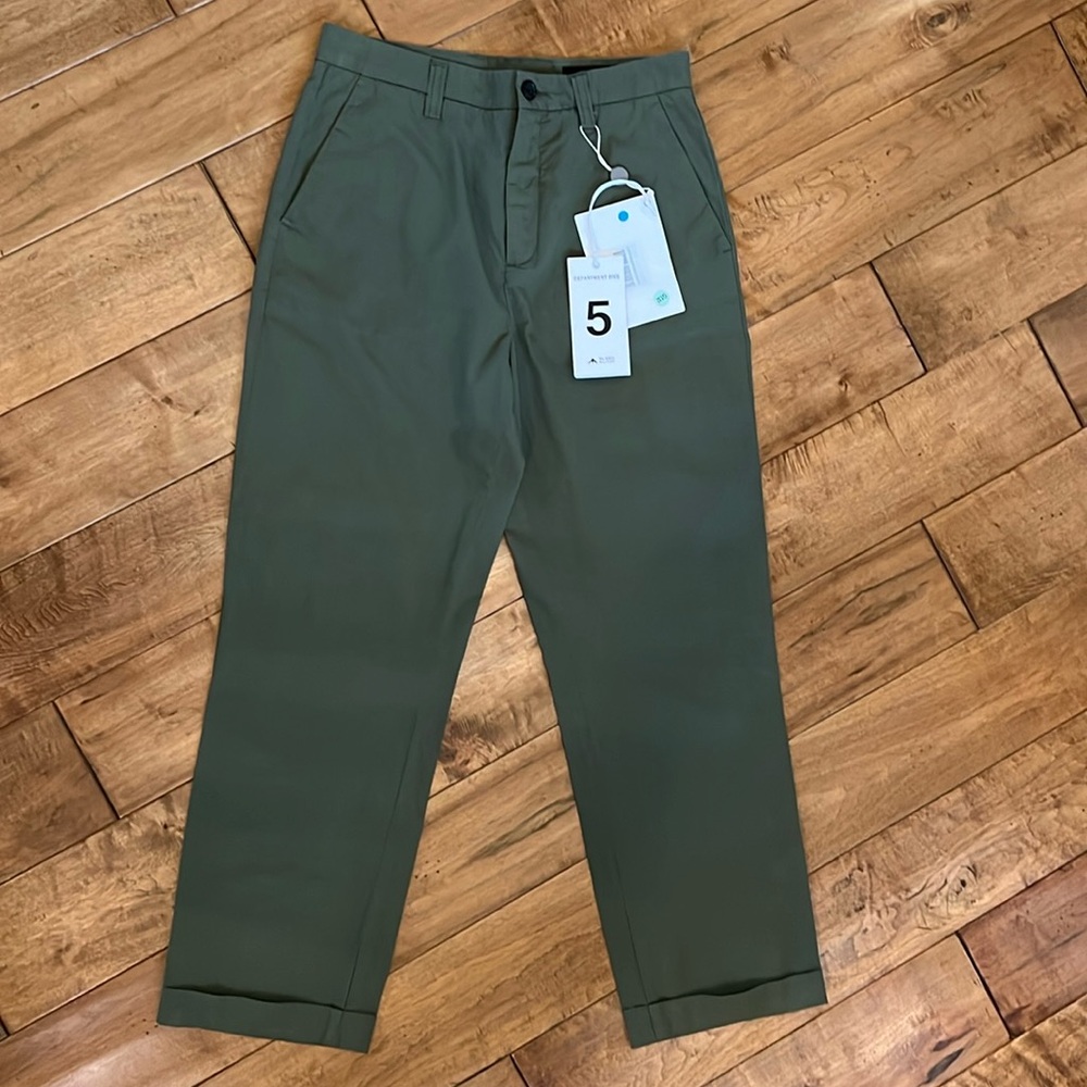 Department Five Olive Cuffed Pants Cropped